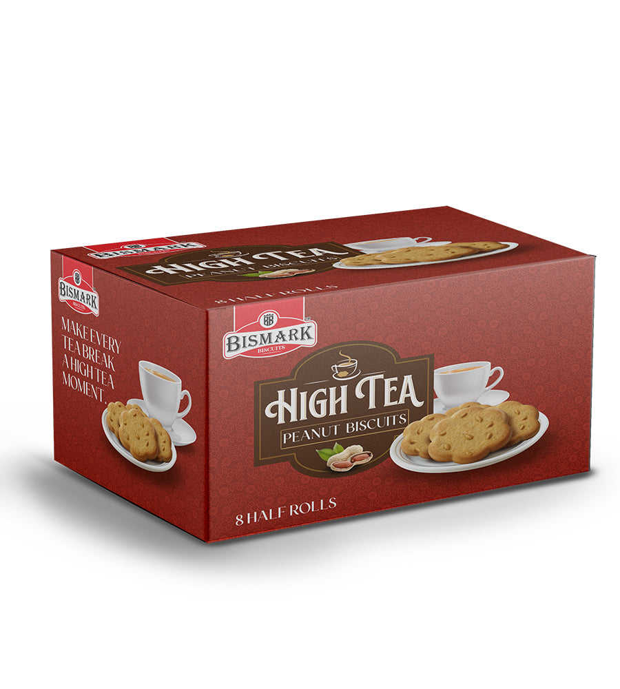 High Tea Peanut Biscuits Half Roll Box