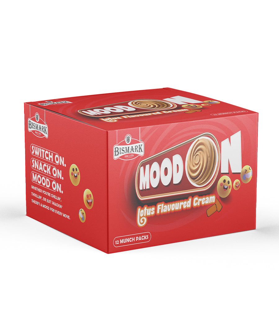 Mood On Lotus Cream Biscuits Munch Pack Box