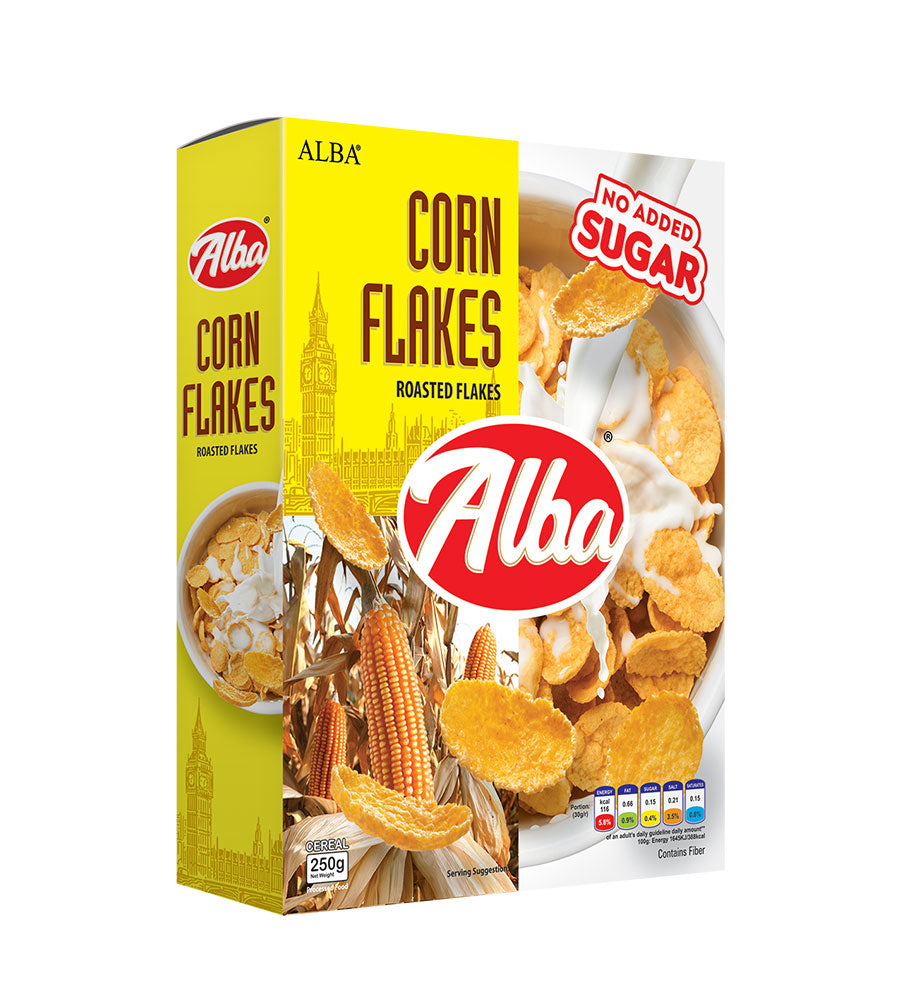 Alba Corn Flakes No Added Sugar 250G Box
