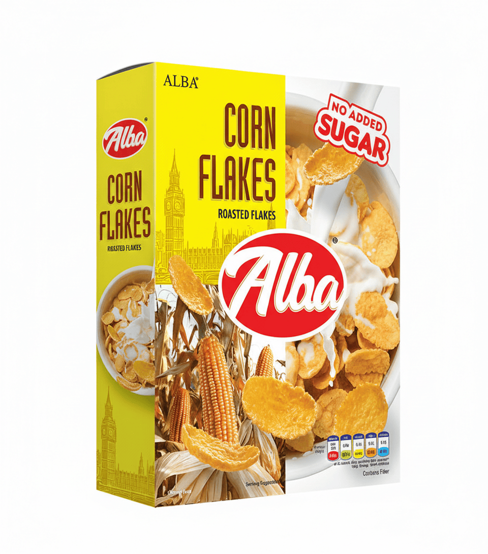 Alba Corn Flakes No Added Sugar 375G Box