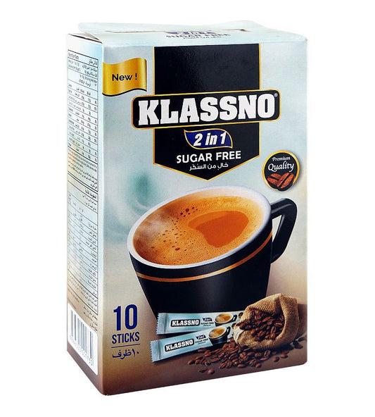 Klassno Sugar Free Coffee 2 In 1 12gm (10 Sachet)