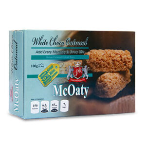 ROYAL BRITISH 100GM MCOATY WHITE CHOCO OAT COOKIES